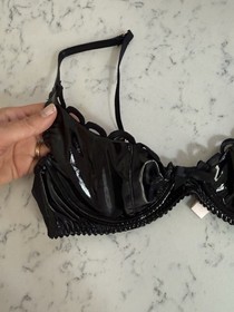 Hottest Agent Provocateur Zarya Black PVC Demi Bra 34C NWT!!! So Major