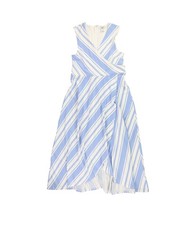 bar III Womens Striped Wrap Dress, bluwhtstripe, M