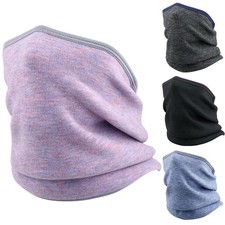 Winter Fleece Neck Warmer Gaiter Scarf Cover Unisex Cold Weather Outdoor Sports