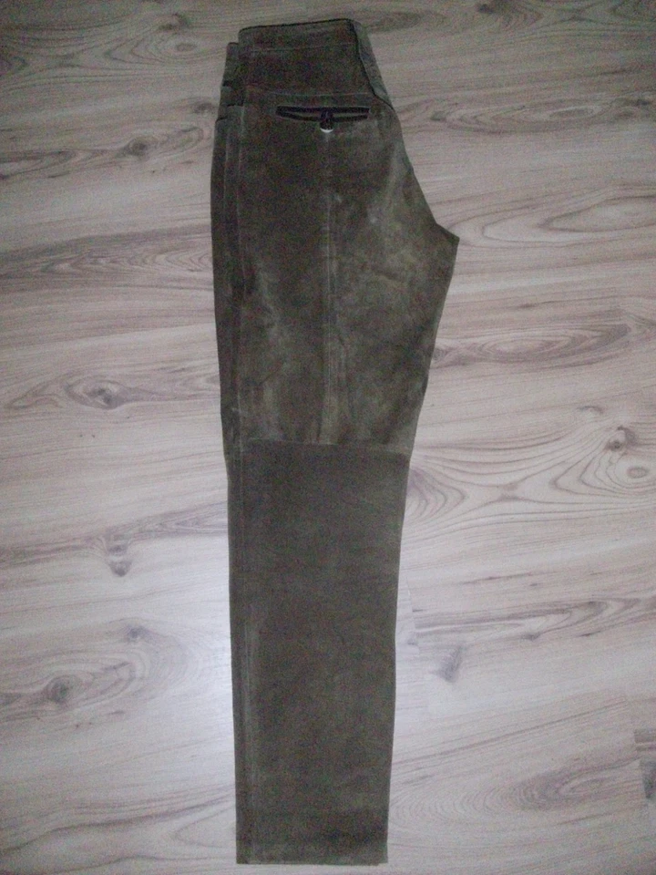 Trachtenhose / Lederhose / Wildlederhose Braun langes Bein Gr. 50 - Bild 2 von 4