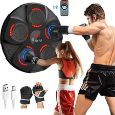 Music Boxing Machine, Interactive Punching Trainer Bluetooth Boxing Training Pad