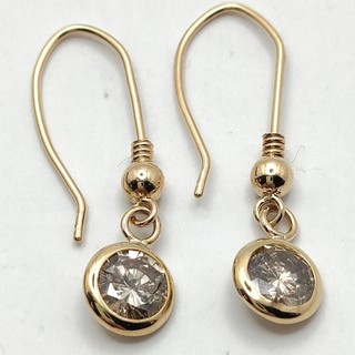 Jewelry Pierced Earring Natural Diamond 0.52ct Gold 5660620