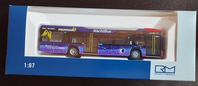 Rietze 77212 - 1/87 Solaris Urbino 12´19 VKU - Night Bus - New