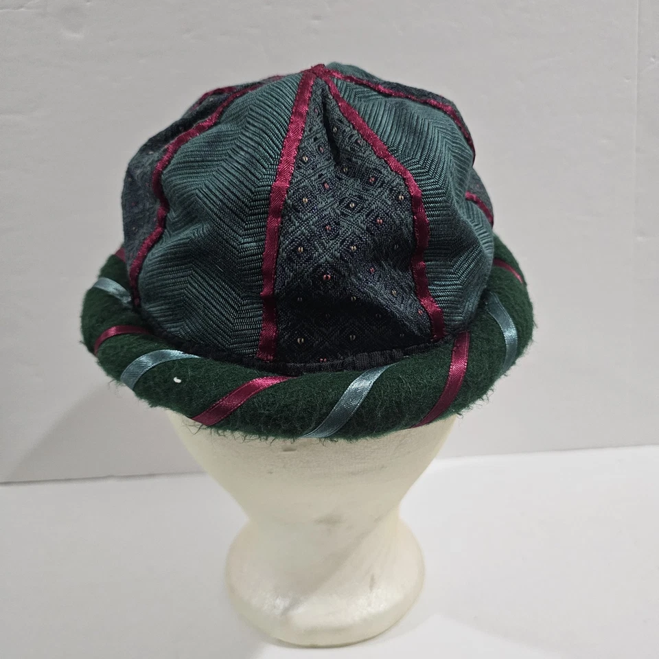 Disfraz Tudor Renacimiento Adulto Período Feria Medieval Verde/Marate Sombrero - Hecho a mano Foto 3 de 4