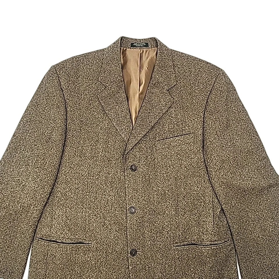 Ralph Lauren Abrigo Deportivo Chaqueta Blazer Marrón 100% Lana Hombre’s Talla 44R Botón Foto 4 de 4