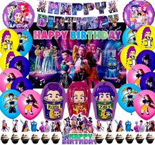 KPop Demon Hunters Party Supplies Cupcake Toppers Rings Cake Decorations - 12 pk