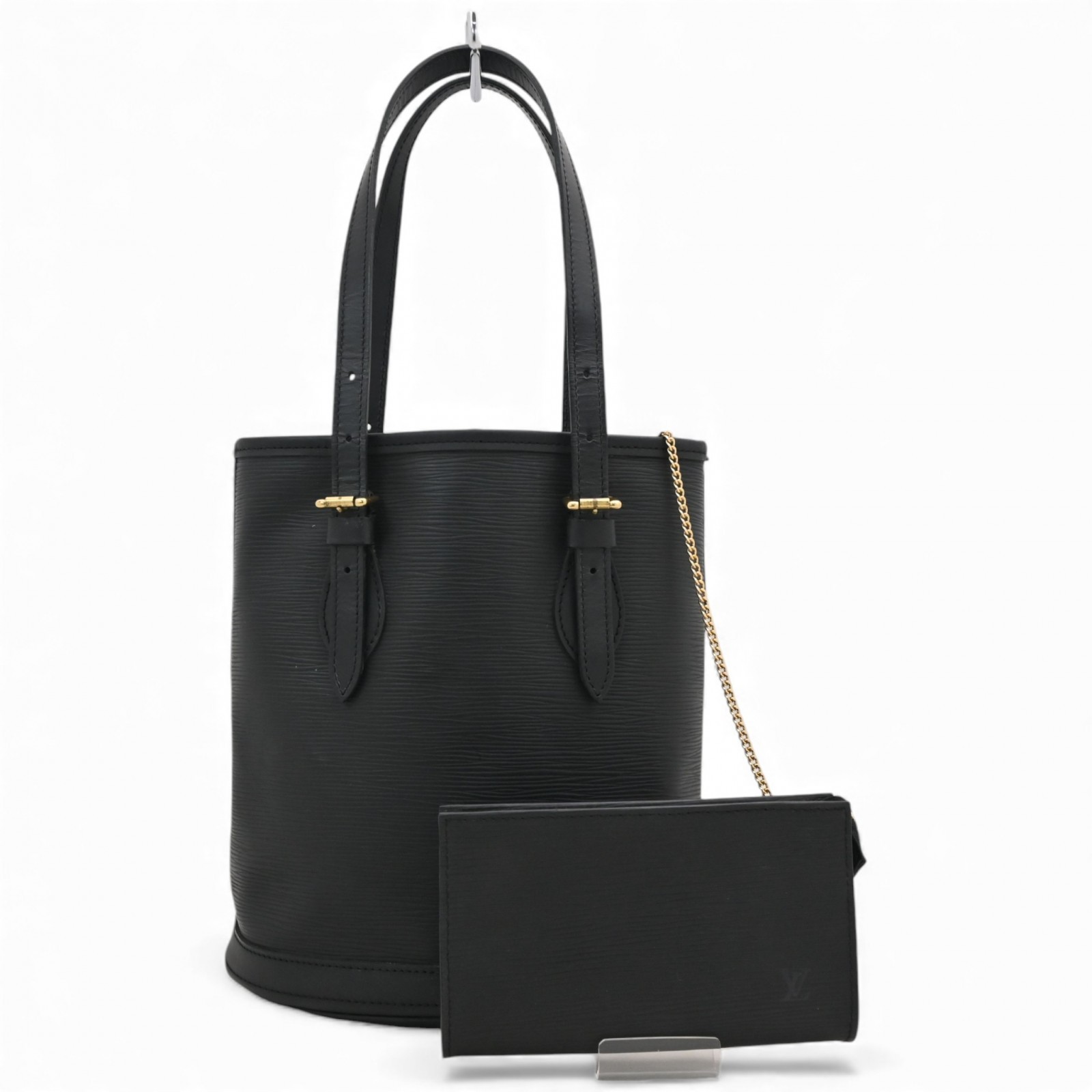 Auth LOUIS VUITTON Epi Bucket PM Shoulder Bag Noir lv8854cd