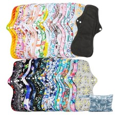 Large Random Prints Reusable Cloth Menstrual Pads Waterproof Sanitary Pads 5...
