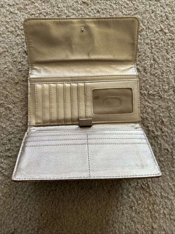 Cartera marrón acolchada con patrón de diamantes Nine West Foto 3 de 4