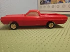 c1960s Tonka Plastic Ford Ranchero Truck Red Vintage Tonka Toys