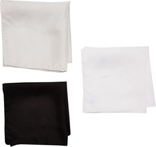 Stacy Adams Mens 100 Silk Hand Rolled 17"X 17" Pocket Square Three Piece Set