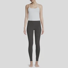 Climate Right Cuddl Duds Womens  Fleece 10.5" Rise Base Layer Legging, Black, M