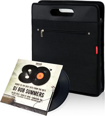 AKOZLIN Vinyl Record Travel Carrying Bag,Lp Records Durable Vinyl Albums Case fo
