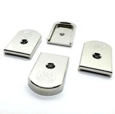 2 X Beretta 92 96 Magazine Floor Plate 9mm Round Metal Base Pad Nickel plated