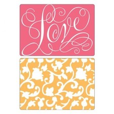 Sizzix Embossing Folders by Brenda Walton - Love Swirling Vines Set 658354