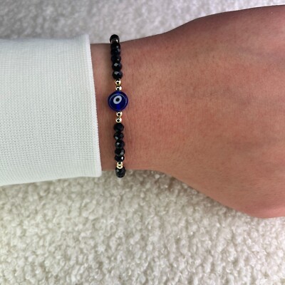 Schwarz Böses Auge Armband Nazar, Mal De Ojo Perlenarmband, Boncuk Perlenarmband