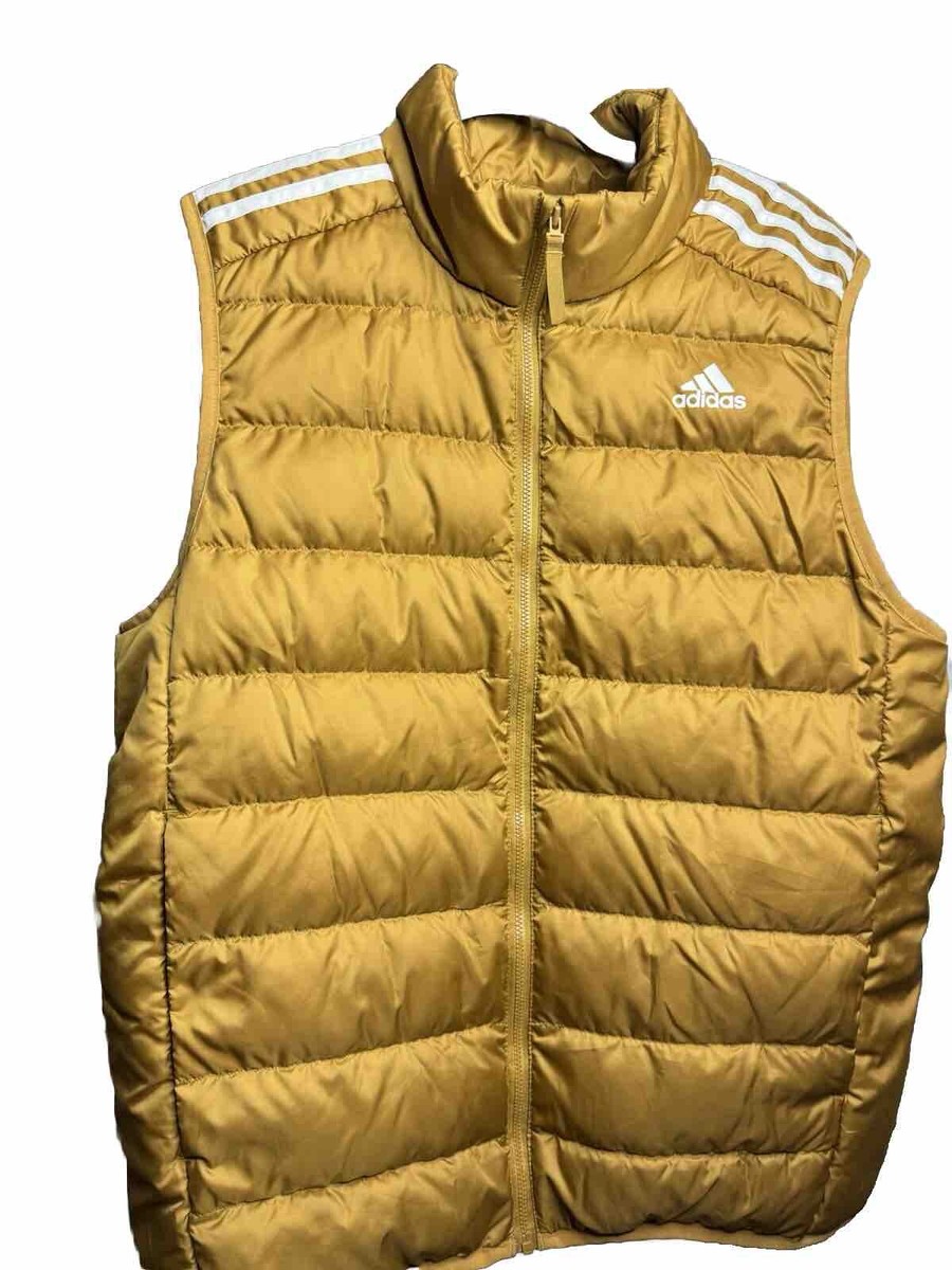 【vintage】00s adidas Damage Down-vest Adidas Vest Large Gold Puffer | eBay