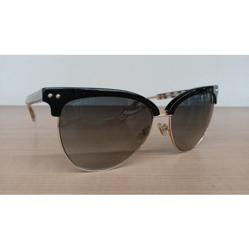 JIMMY CHOO] Sunglasses Black Gold Glitter rank B Unisex EX  display picture 1