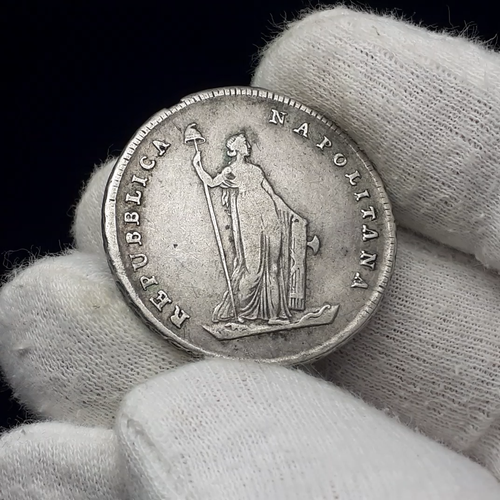 Moneda 6 Carlini República Napolitana 1798 Italia Plata (MO3712-) - Vídeo 1 de 1