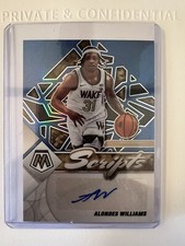 Alondes Williams 2022 Chronicles Draft Mosaic Scripts Rookie Auto Blue Prizm /49