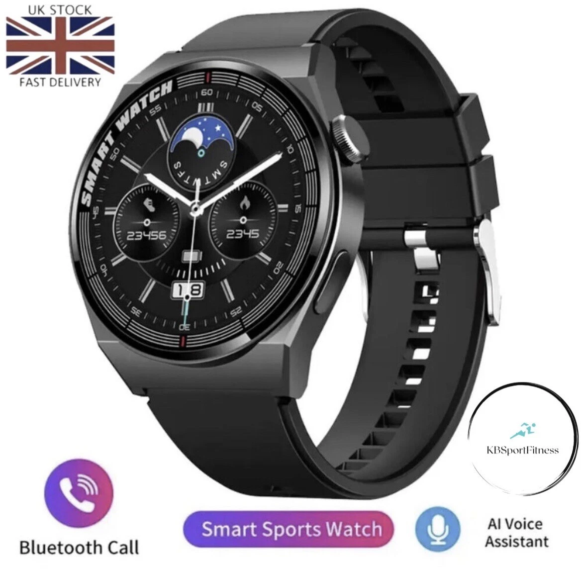 Bluetooth Call Smart Watch Men Heart Rate NFC Waterproof Sports Fitness Trackers