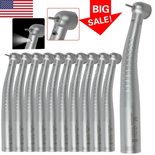 10 Pack Dental High Speed Fiber Optic Handpiece, Fits KAVO Multiflex Lux Coupler, Push Button Chuck – US Stock