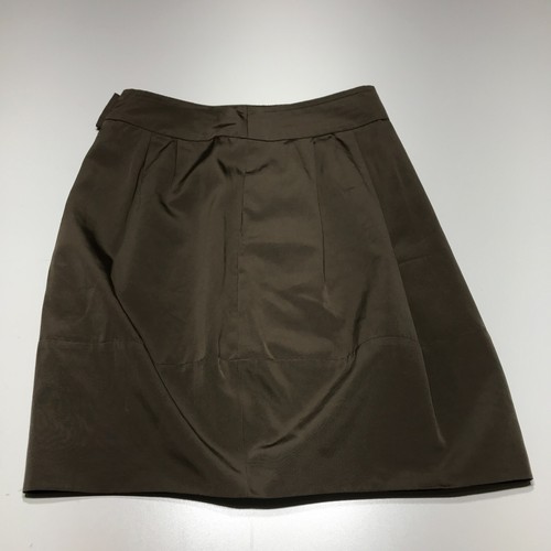 Banana Republic Petite Skirt Womens Size 2P Brown Pleated Stretch Knee Length - Picture 6 of 12