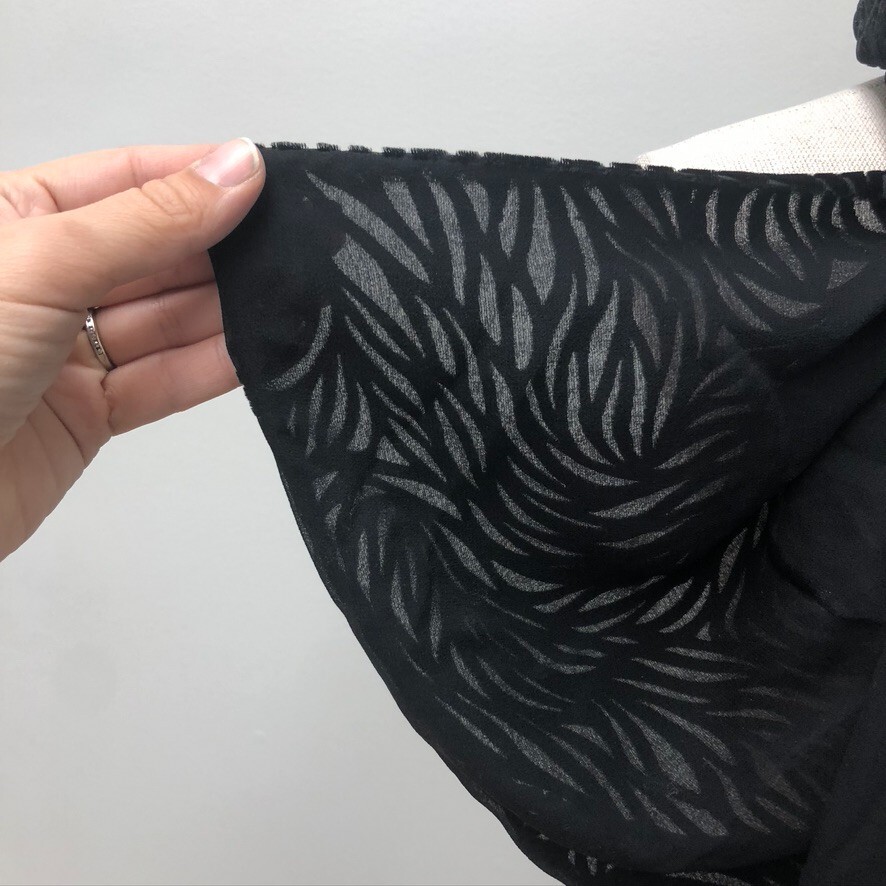 Idea Nuova Scarf Velvet Burnout Rectangle Womens Dark Fairy Whimsigoth 58x13