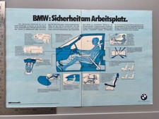 1977 BMW Sicherheit am Arbeitsplatz Oldtimer Original Vintage Werbung Reklame