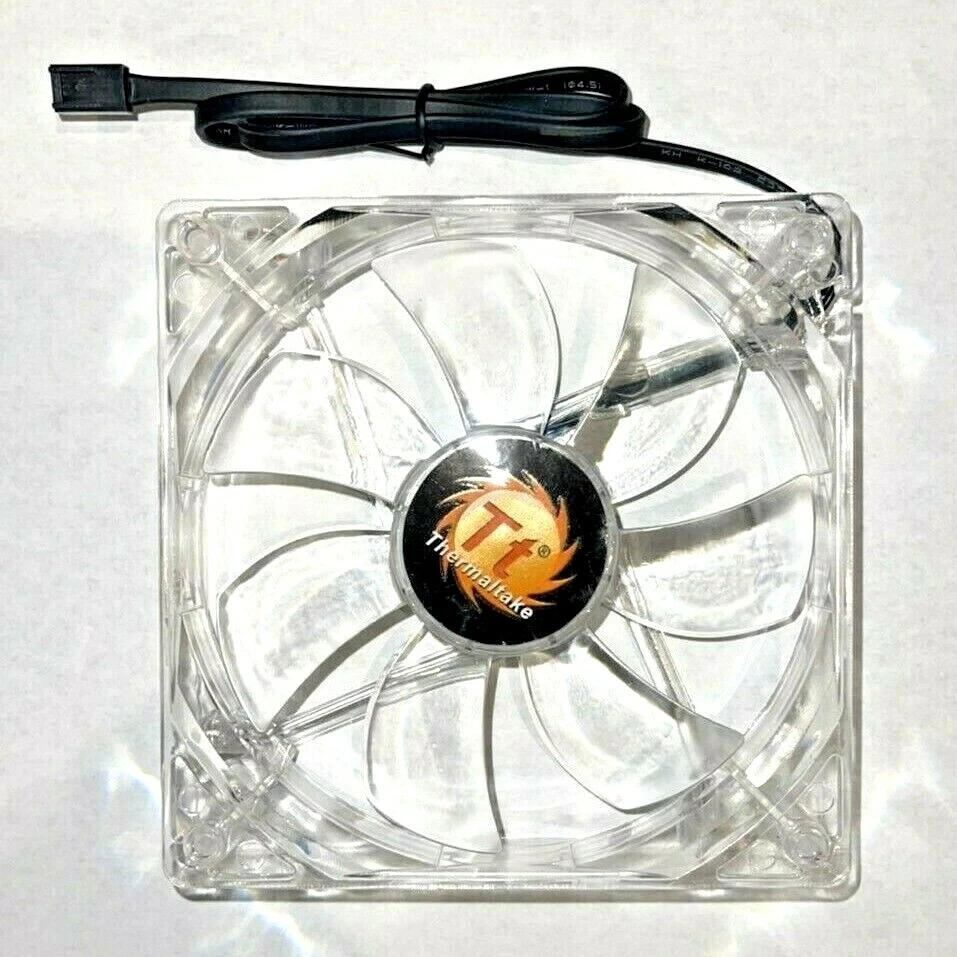 Lote de 4x Ventilador PC Silencioso ThermalTake Rosewell TT-1225 LED Rojo 120mm 3 pines 12V 0.18A Foto 4 de 4