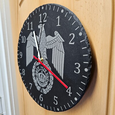 Wanduhr Schiefer Reichsadler Wehrmacht Uhr Stein Gott mit Uns