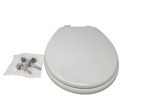 Glacier Bay 30450 000 Round Enameled Wood Closed FrontToilet Seat White OB - Picture 2 of 17