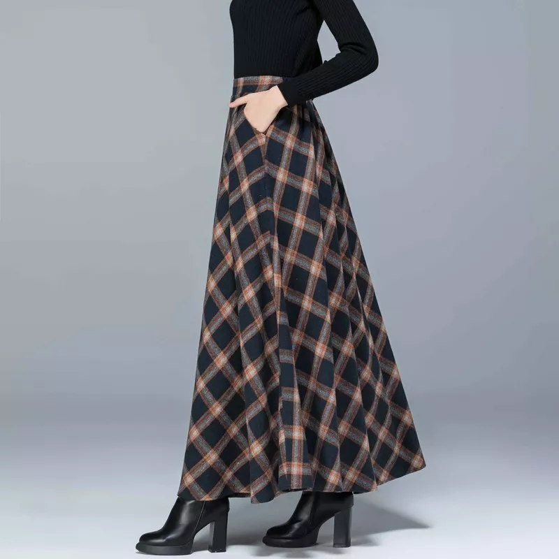 Long plaid skirt clearance 60
