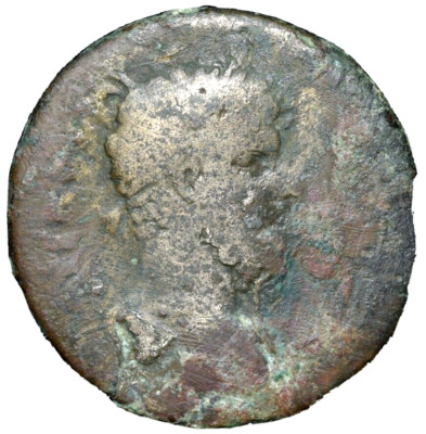 SEPTIMUS SEVERUS rev. FIDES AND ATHENE- SESTERTIUS 33MM 17GRAMS