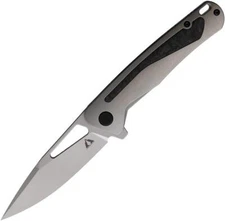 New CMB Made Knives Spear Framelock Pocket Knife Gray CF CMB04G