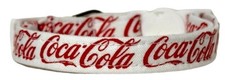 White Coca-Cola Coke Script Handmade Safety Cat Collar - ADULT