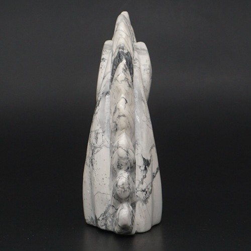 3" Unicorn Head Natural White Howlite Turquoise Crystal Carved Reiki Figurine #2 - Picture 6 of 6