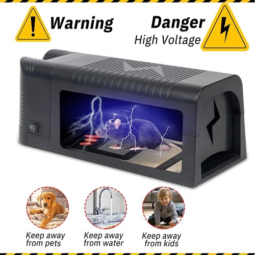 Upgraded Electronic Mouse Trap Control Kill Big Rat Pest Electric Rodent Zapper - Picture 4 of 12