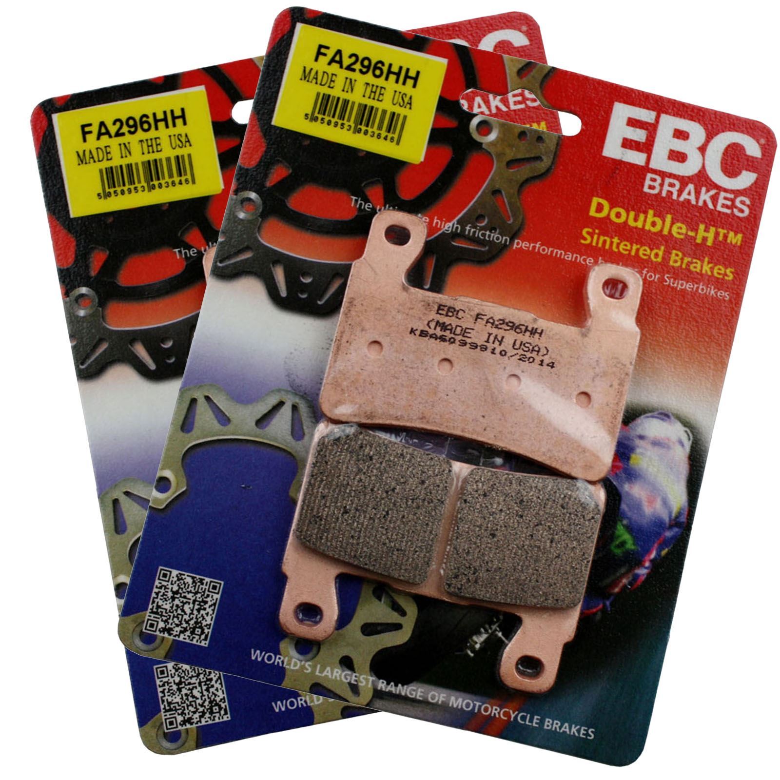 EBC FA296HH Sintered Brake Pads X2 for Harley-Davidson FLSTC 17-17