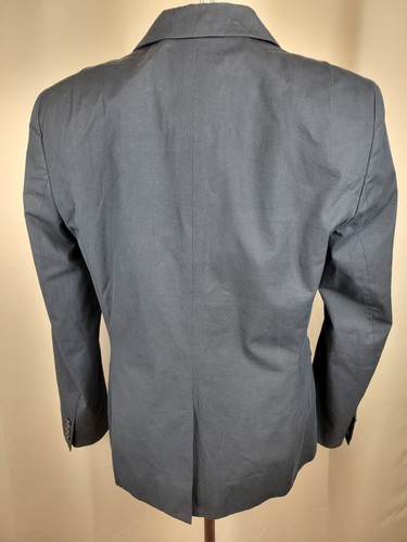 All Saints Mens Stafford Black Jacket Blazer 100% Cotton Size 38 - Picture 3 of 17