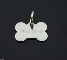 Custom Engraved Personalized Stainless Steel Bone Shape Dog Tag Pet ID Name