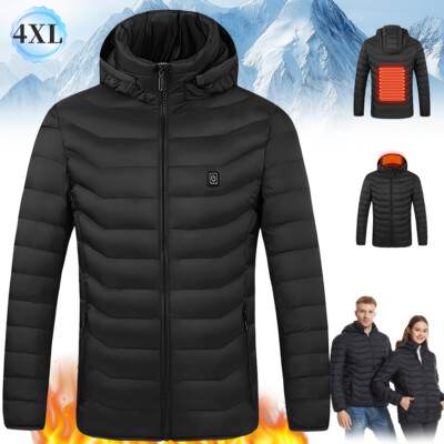 Winter Heated Coat Electric USB Jacket Winter Warm Men Women Body Heating Coat