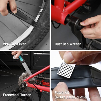 Outils Vélo Duratech Kit Réparation Vélo Duratech 40 Pièces - Outils Chaîne, Pneus, Freins - Étui De Transport Accessoires Vélo 40 Pièces