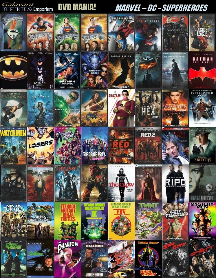 DVD Mania Pick Your Movie Marvel DC Sci-Fi Aliens Cyberpunk Combine Ship DVD Lot - Image 3 of 4