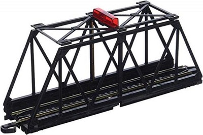 Bachmann Trains E-Z TRACK TRUSS BRIDGE with BLINKING LIGHT- HO Scale , Black 