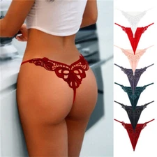 Sexy Womens Butterfly Cheeky Panties Thong G string High Leg Underwear Lingeries