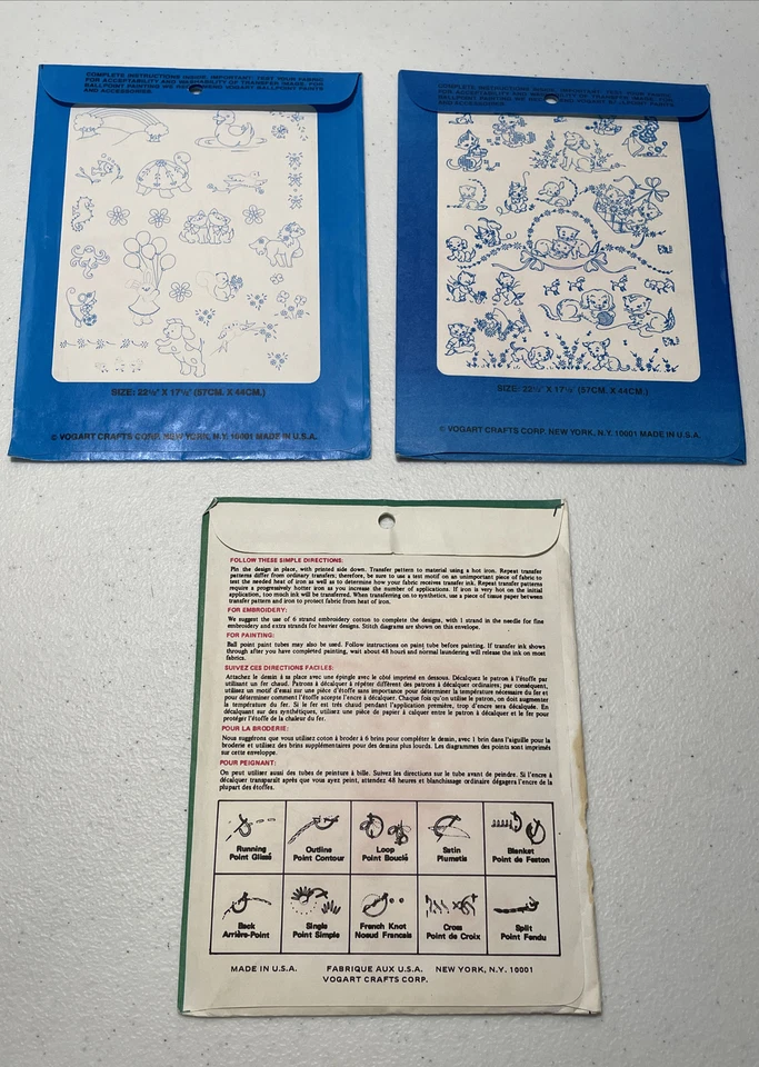 Vogart Crafts Repeat Transfer Iron-on Patterns Juvenile Fueille De Patrons Lot 3 - Image 2 of 4