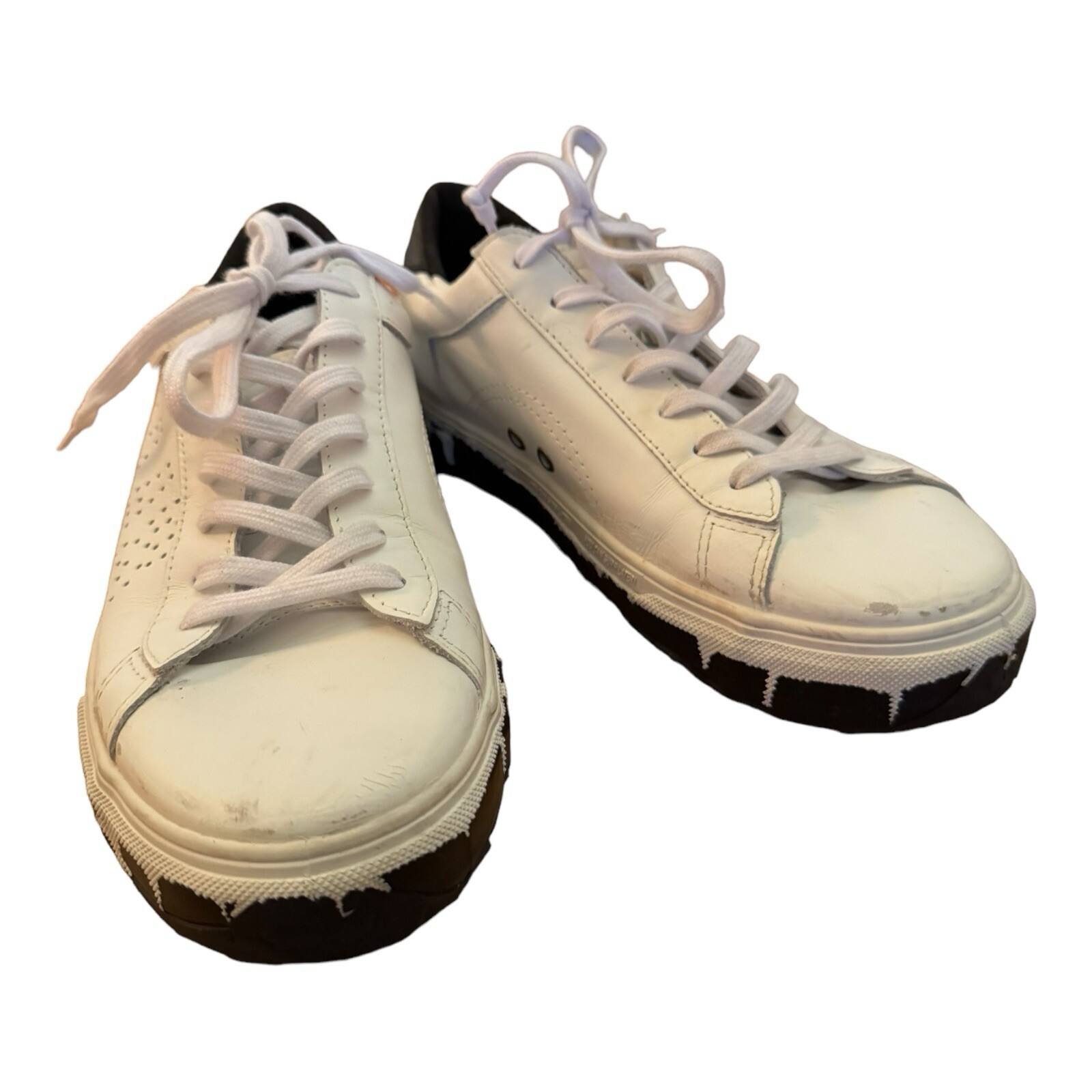 P448 White Sneakers Shoes  Women’s Size 37    7 Vibram Soles