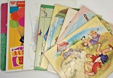 Vintage Jigsaw Puzzles for Children 8 Count 1950's and up