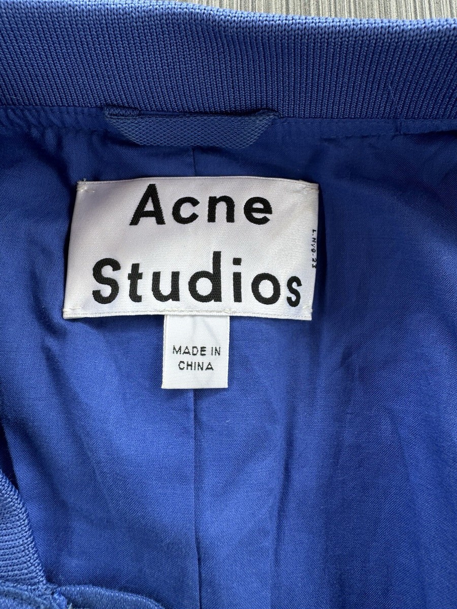 Acne Studios Blue Bomber Jacket Size 42 Authentic View 6